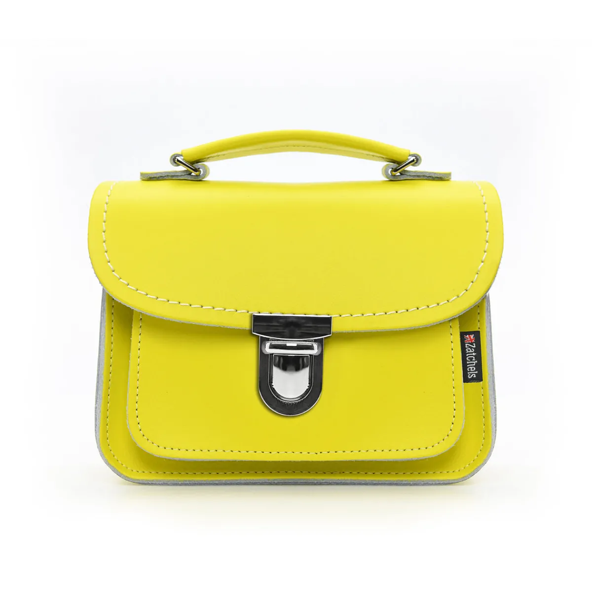 Zatchels Luna Handmade Leather Bag - Daffodil Yellow>Women Small Satchels|Luna