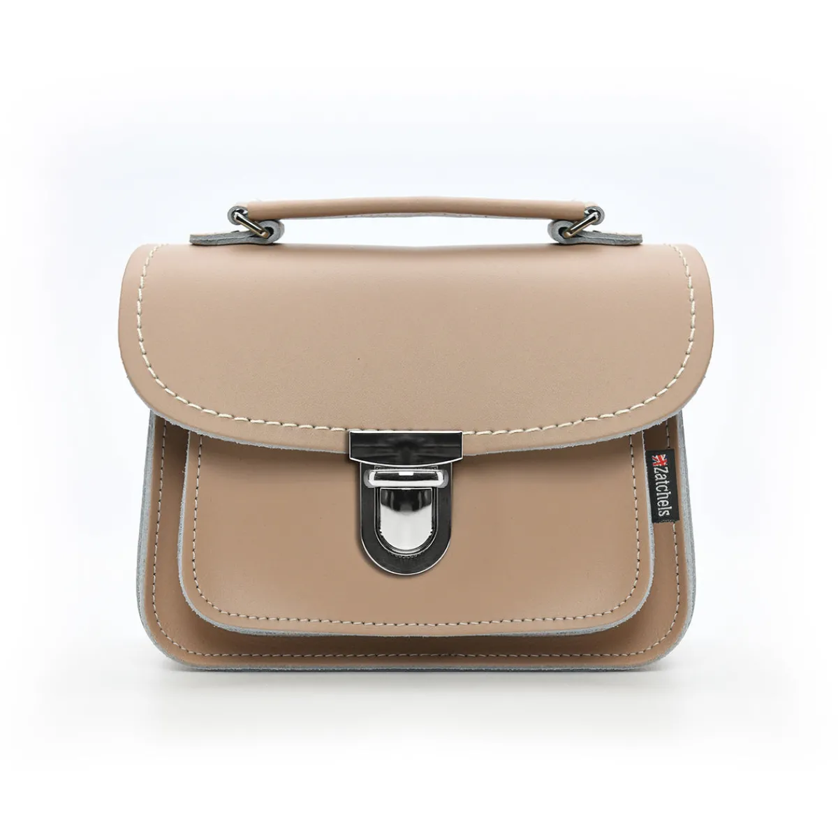 Zatchels Luna Handmade Leather Bag - Iced Coffee>Women Small Satchels|Luna