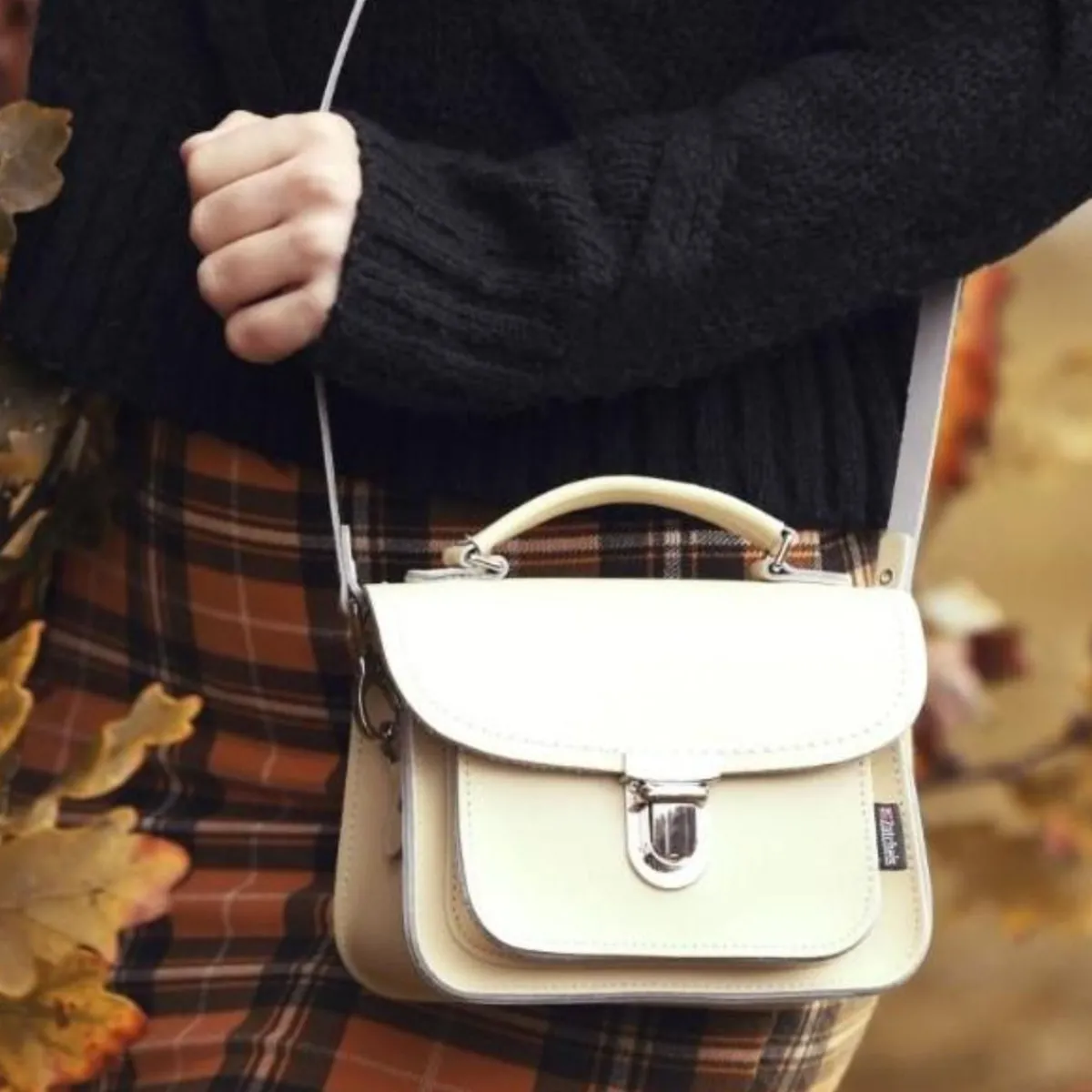 Zatchels Luna Handmade Leather Bag - Iced Coffee><noscript><img width=