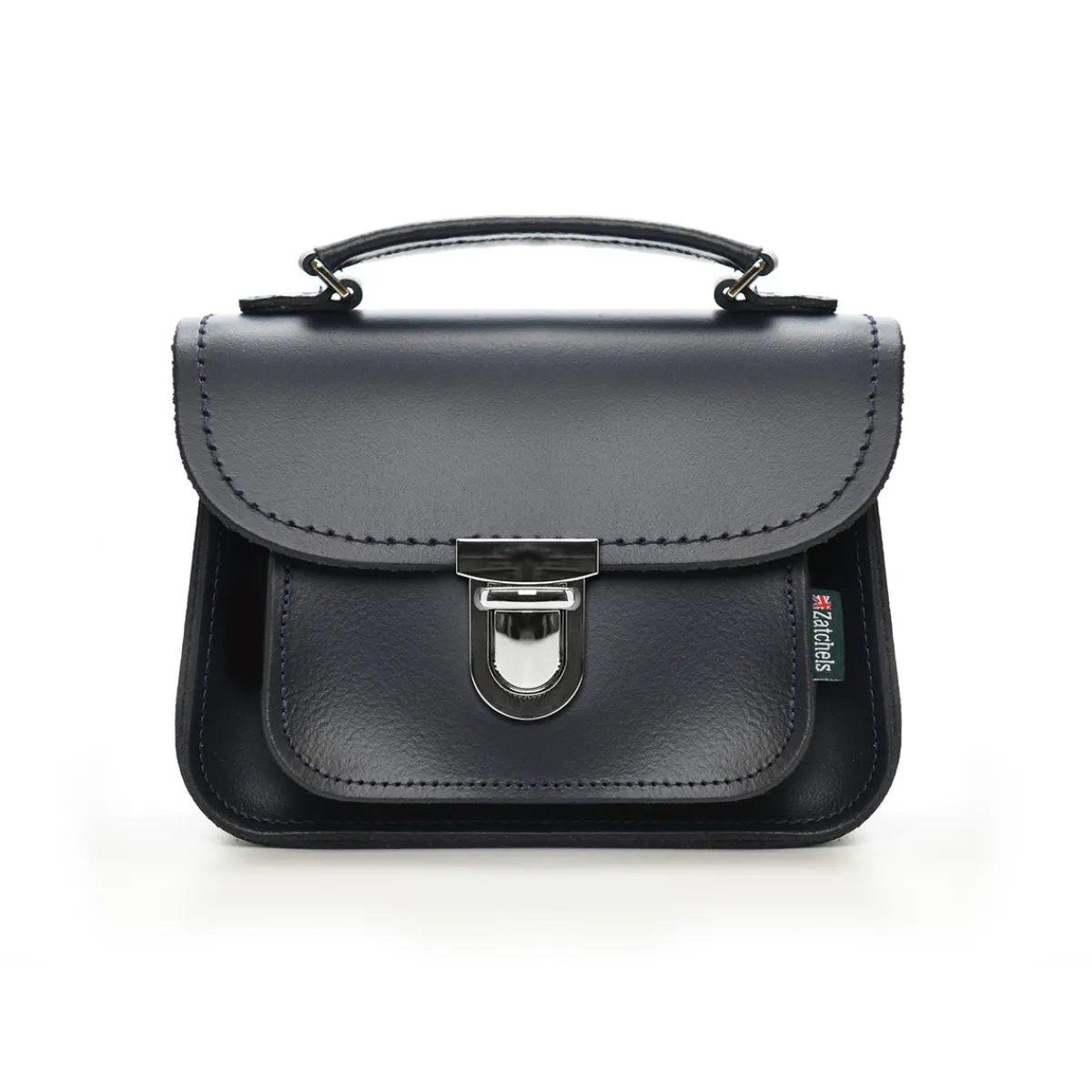 Zatchels Luna Handmade Leather Bag - Navy>Women Small Satchels|Luna