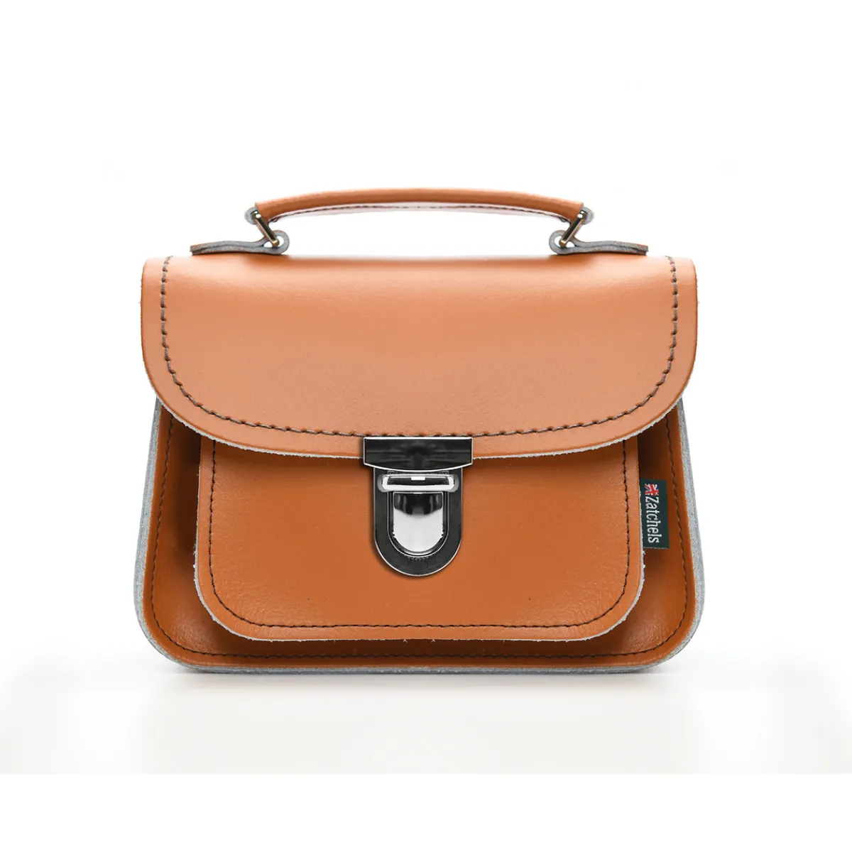Zatchels Luna Handmade Leather Bag - Burnt Orange>Women Small Satchels|Luna