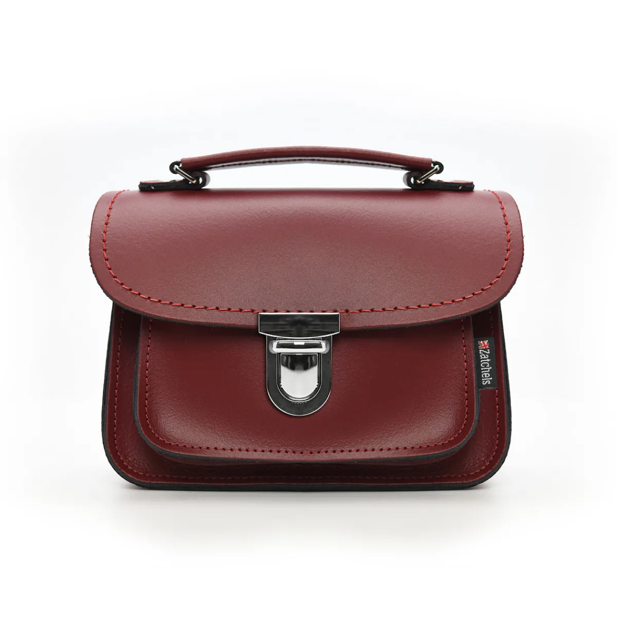 Zatchels Luna Handmade Leather Bag - Oxblood Red>Women Small Satchels|Luna
