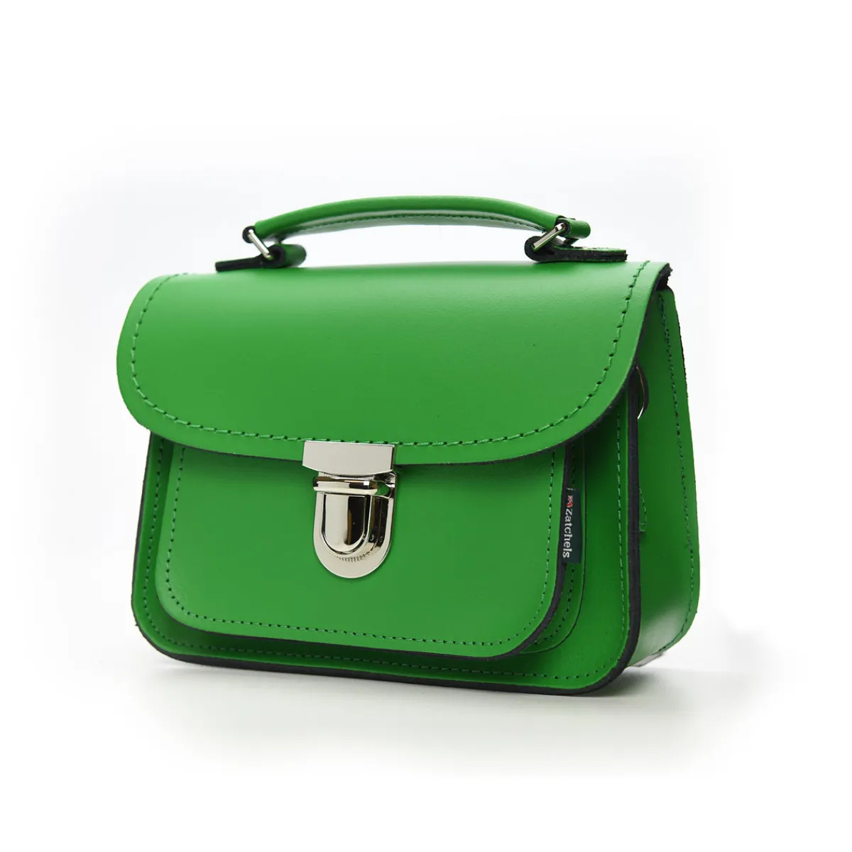 Zatchels Luna Handmade Leather Bag - Green>Women Small Satchels|Luna