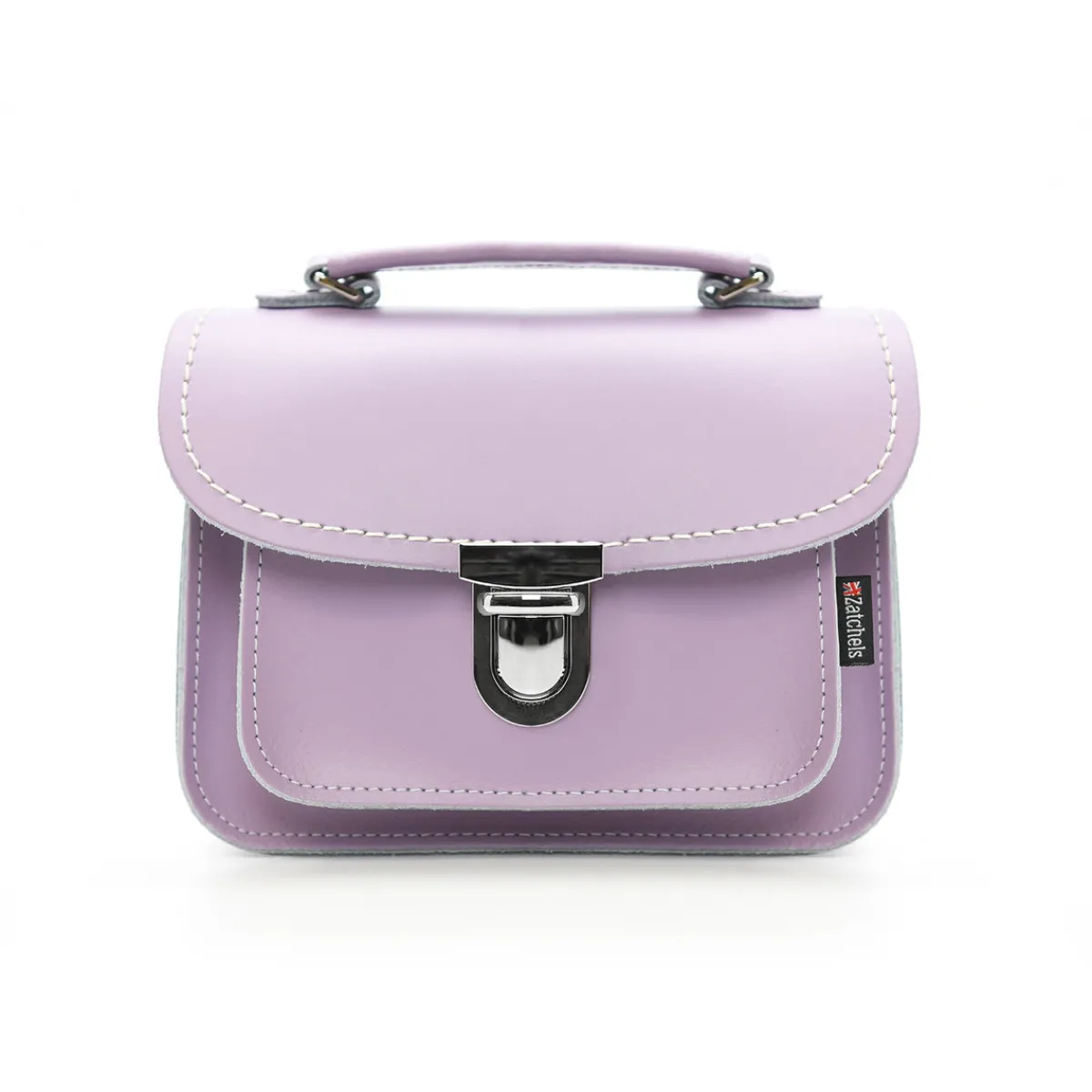 Zatchels Luna Handmade Leather Bag - Pastel Violet>Women Small Satchels|Luna