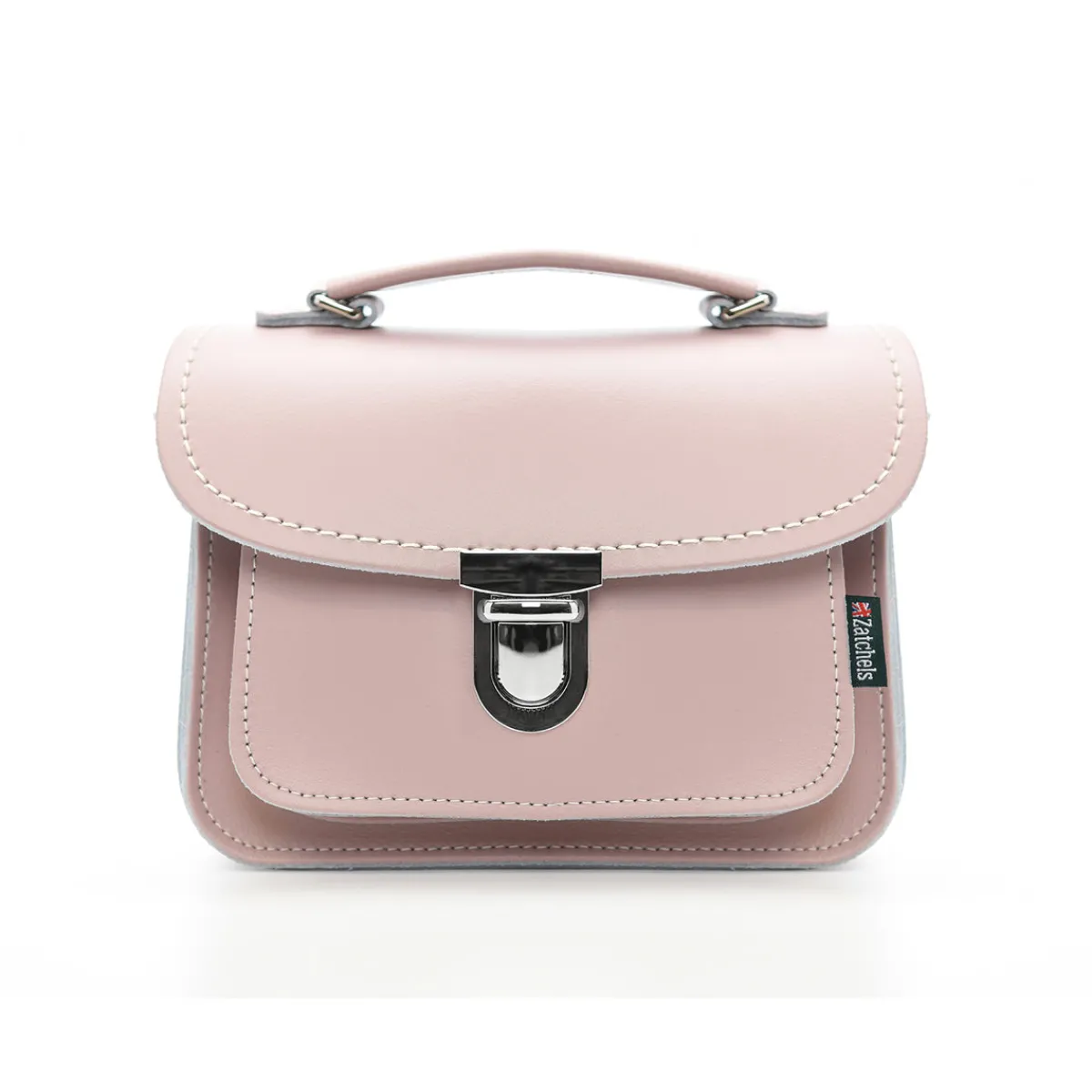 Zatchels Luna Handmade Leather Bag - Rose Quartz>Women Small Satchels|Luna