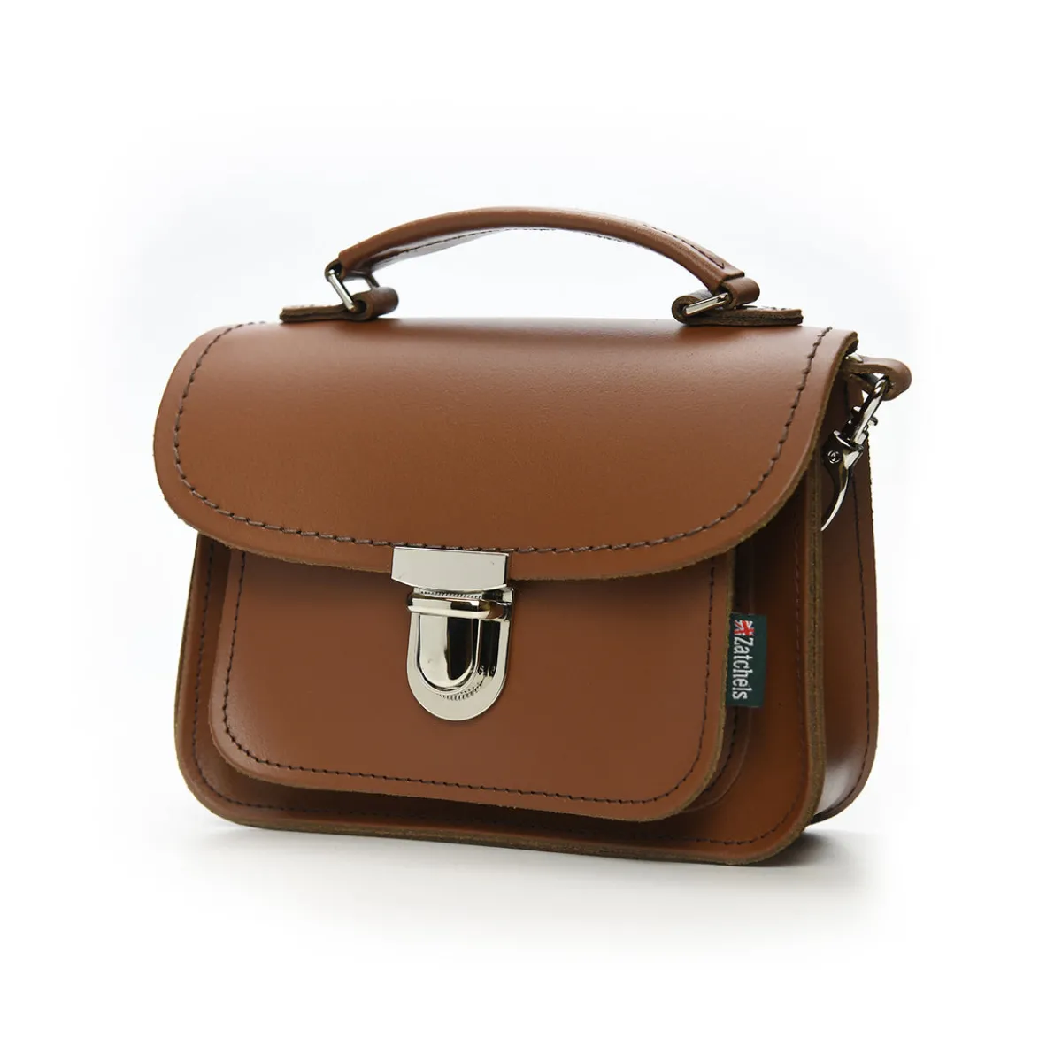 Zatchels Luna Handmade Leather Bag - Chestnut>Women Small Satchels|Luna