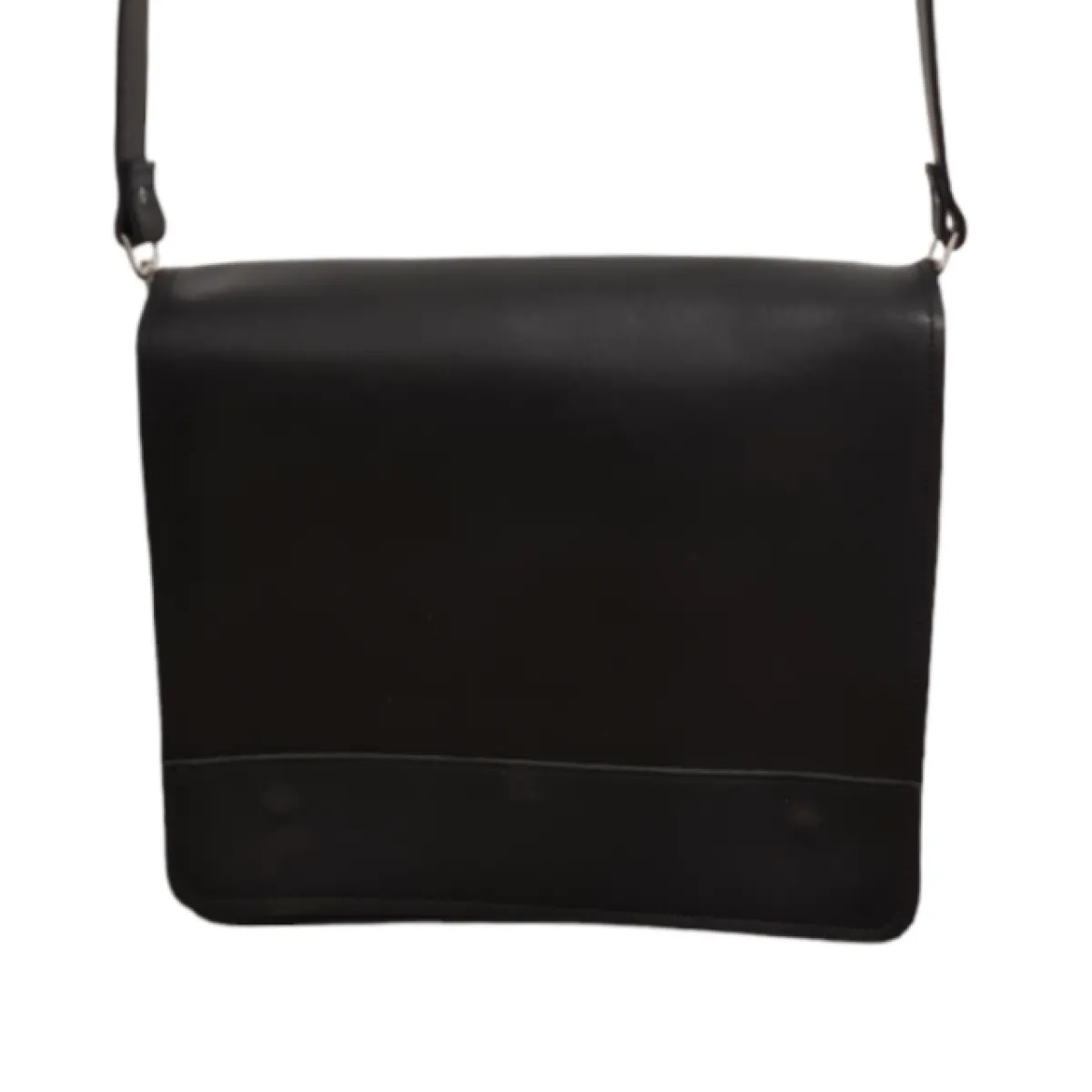 Zatchels Men's Leather Tannery Messenger - Black> Tannery Collection
