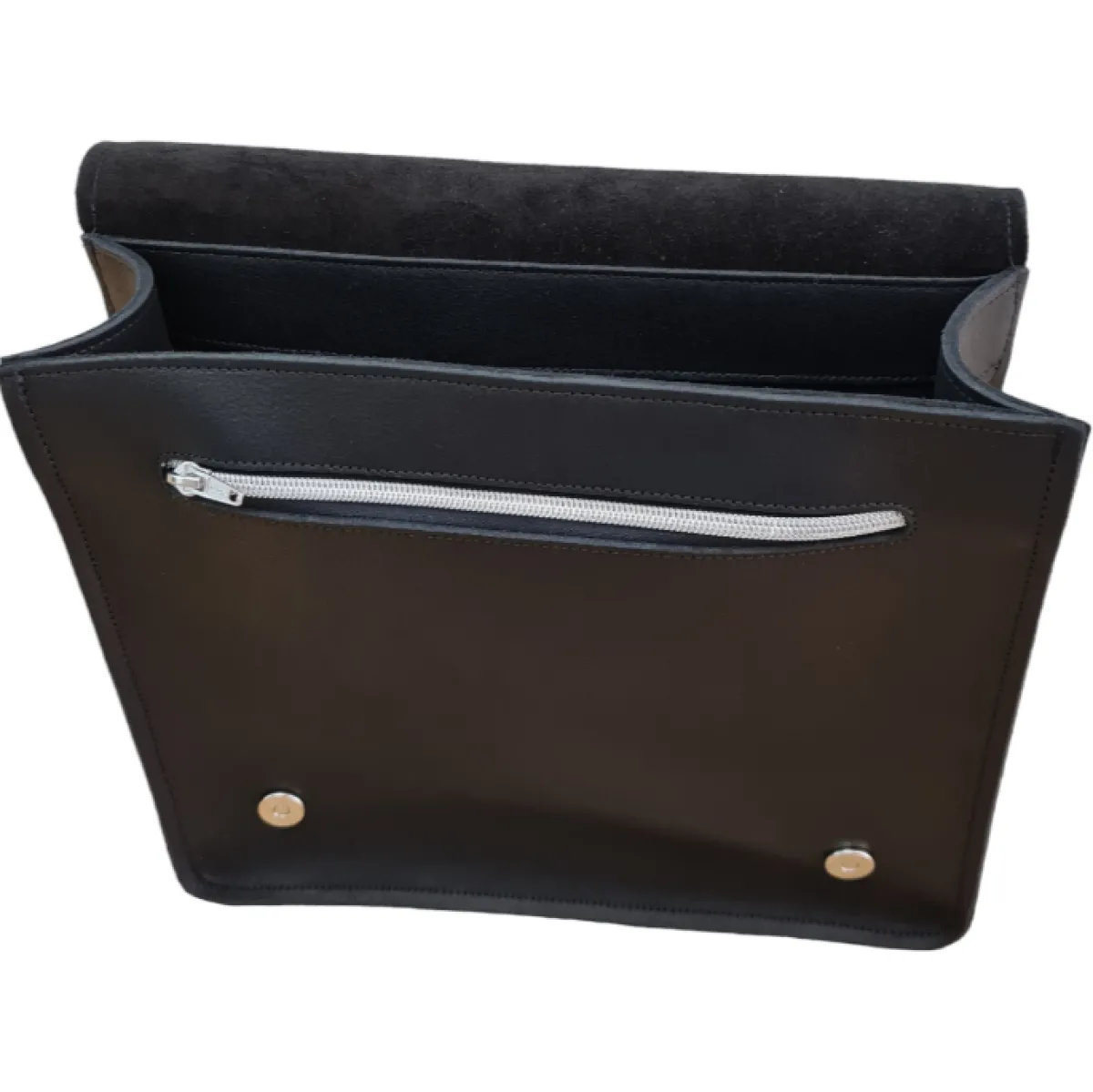 Zatchels Men's Leather Tannery Messenger - Black><noscript><img width=
