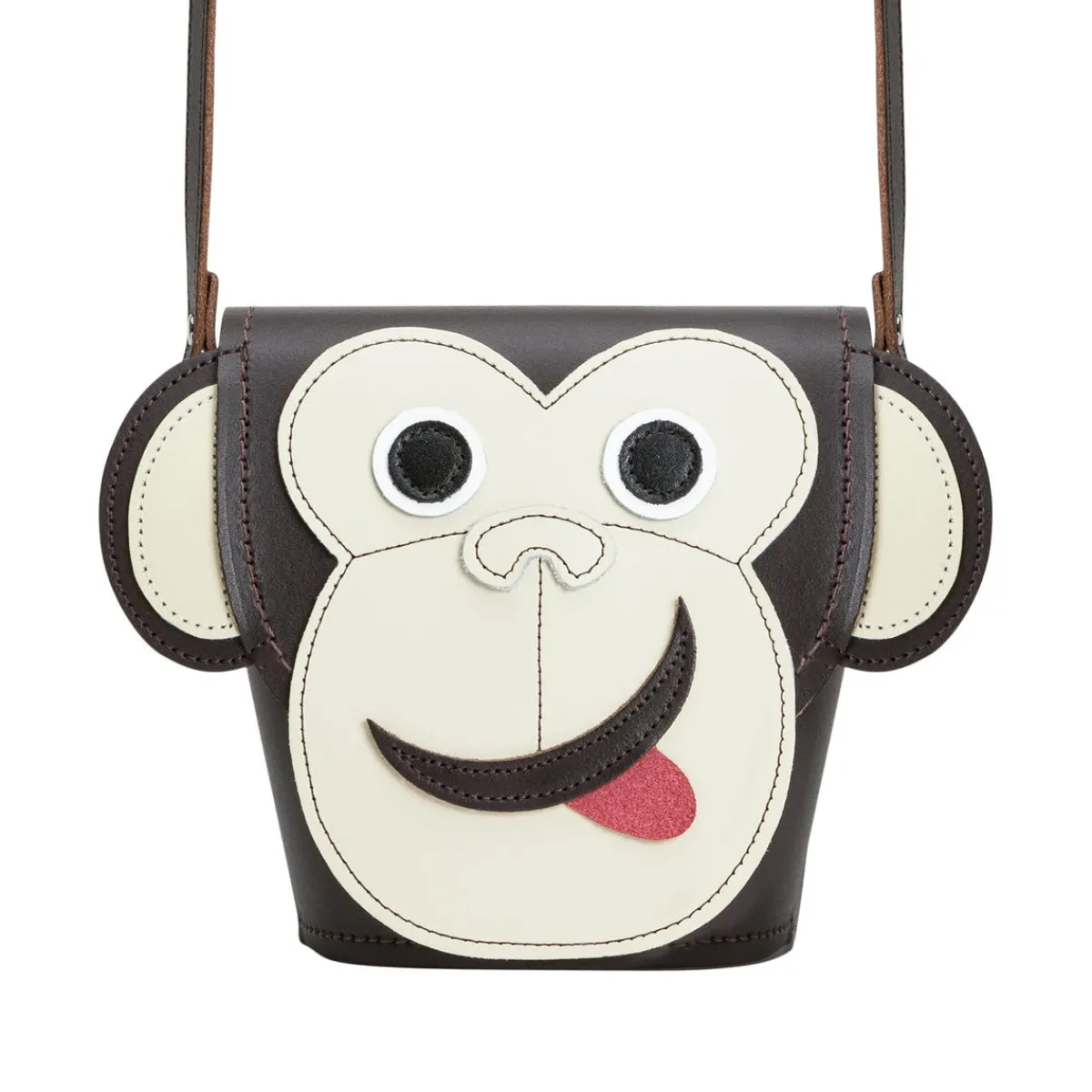 Zatchels Mikey Monkey Handmade Leather Bag>Women Barrel Bags