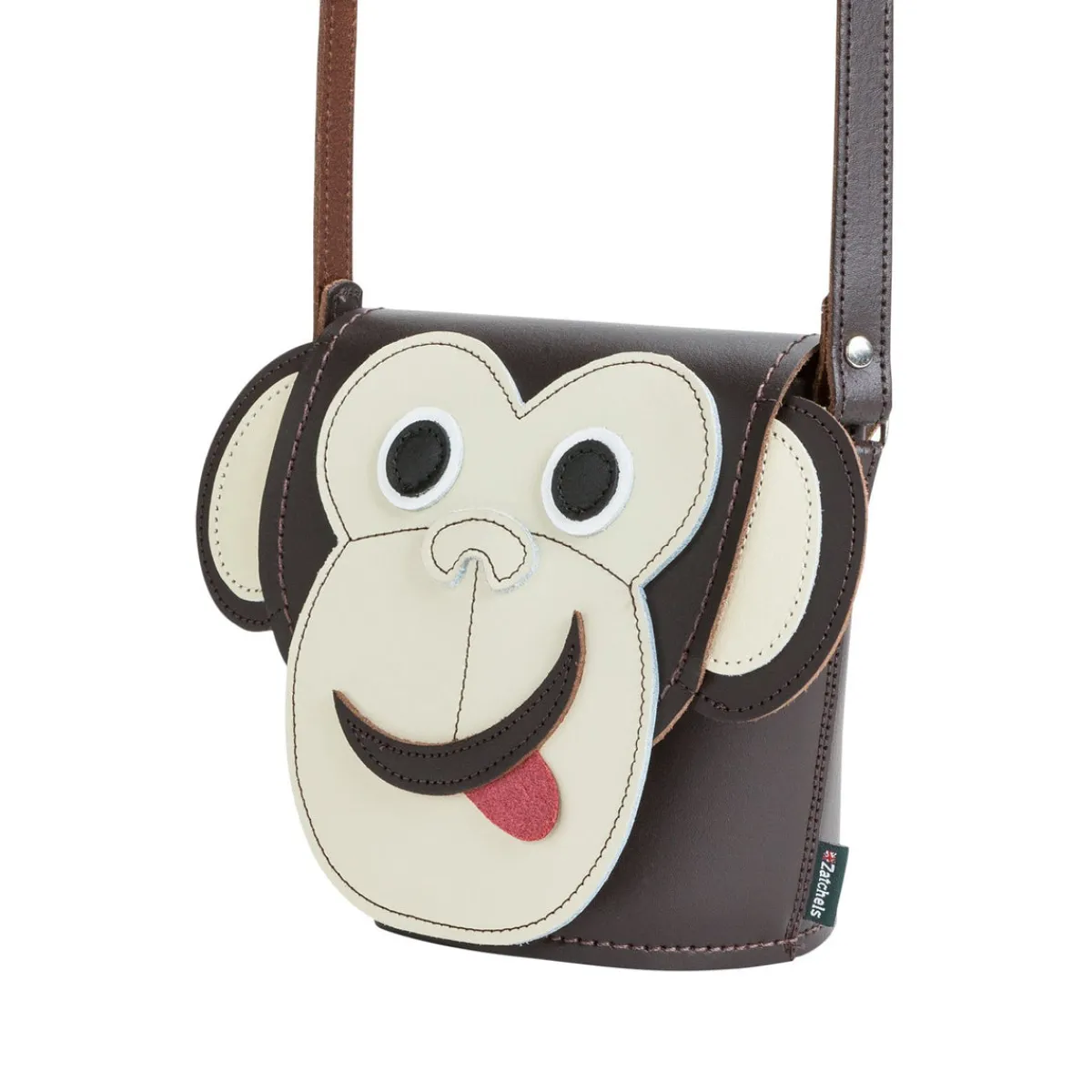 Zatchels Mikey Monkey Handmade Leather Bag>Women Barrel Bags