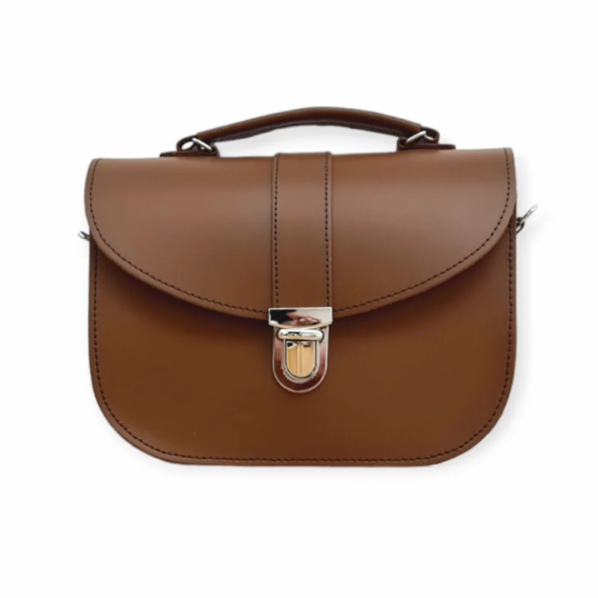 Zatchels Olympia Handmade Leather Bag - Chestnut>Women Cross Body Bags|The Olympia
