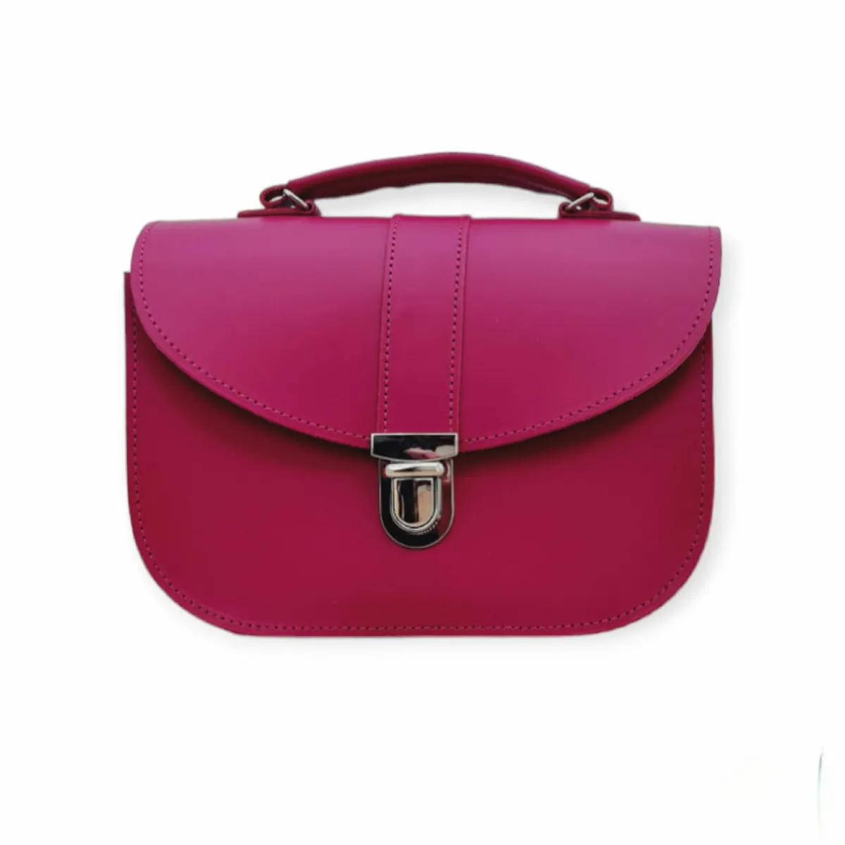 Zatchels Olympia Handmade Leather Bag - Magenta>Women Cross Body Bags|The Olympia