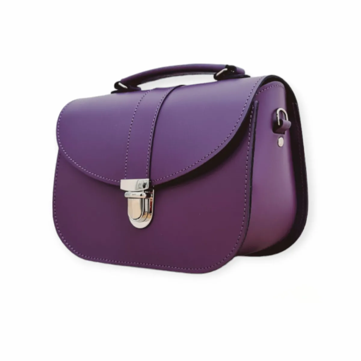Zatchels Olympia Handmade Leather Bag - Purple>Women Cross Body Bags|The Olympia