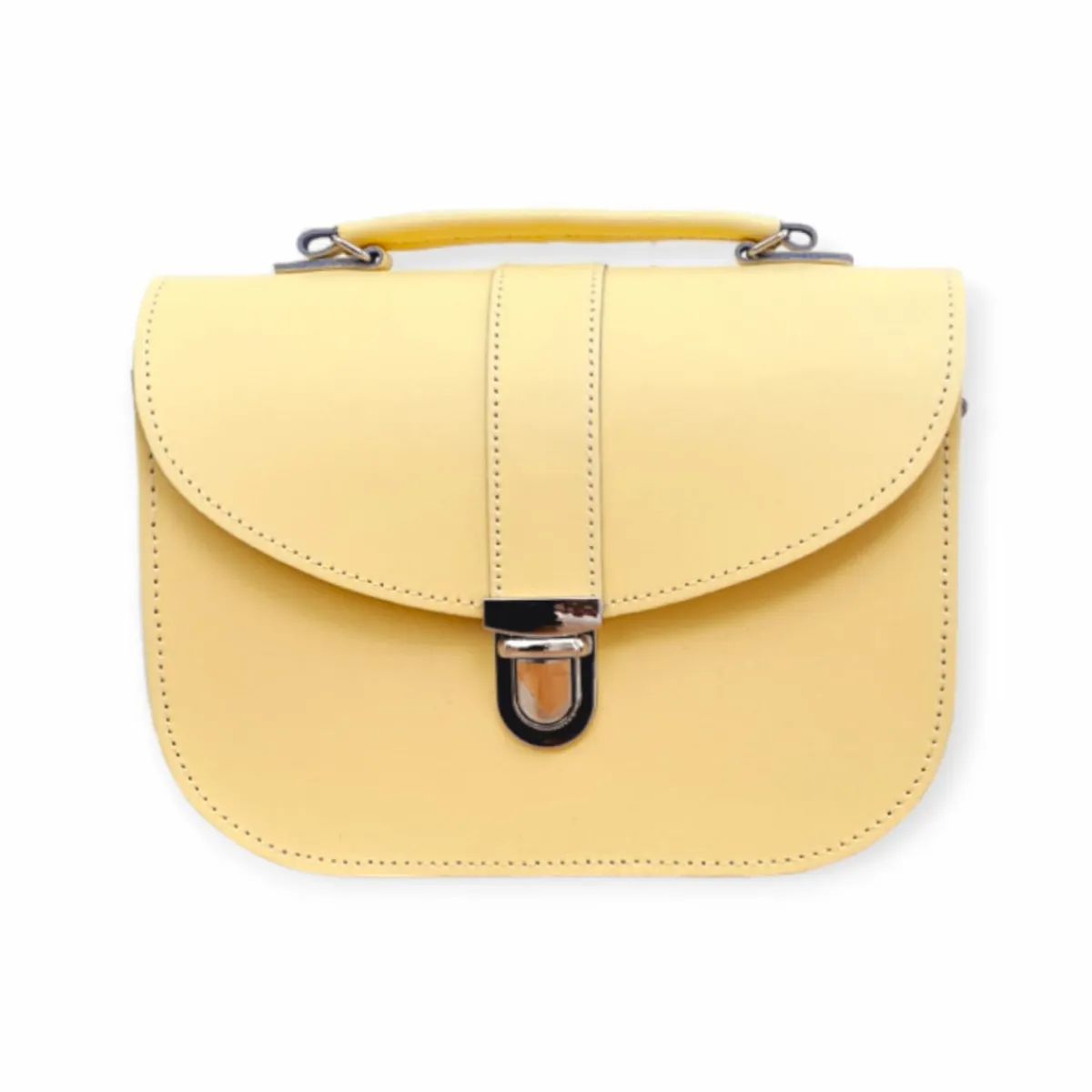 Zatchels Olympia Handmade Leather Bag - Primrose Yellow>Women Cross Body Bags|The Olympia