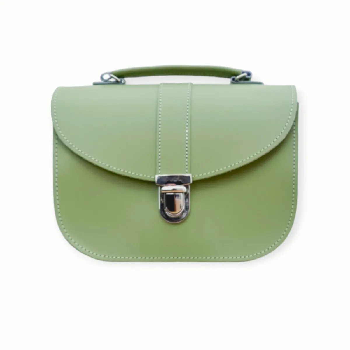 Zatchels Olympia Handmade Leather Bag - Sage Green>Women Cross Body Bags|The Olympia