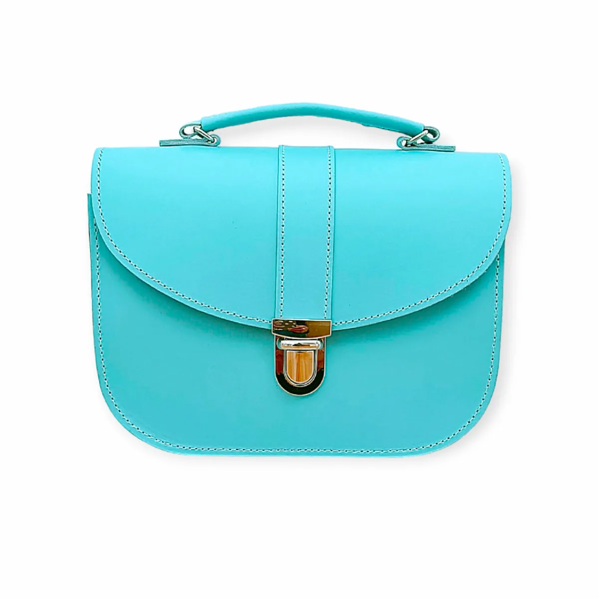 Zatchels Olympia Handmade Leather Bag - Limpet - Shell Blue>Women Cross Body Bags|The Olympia