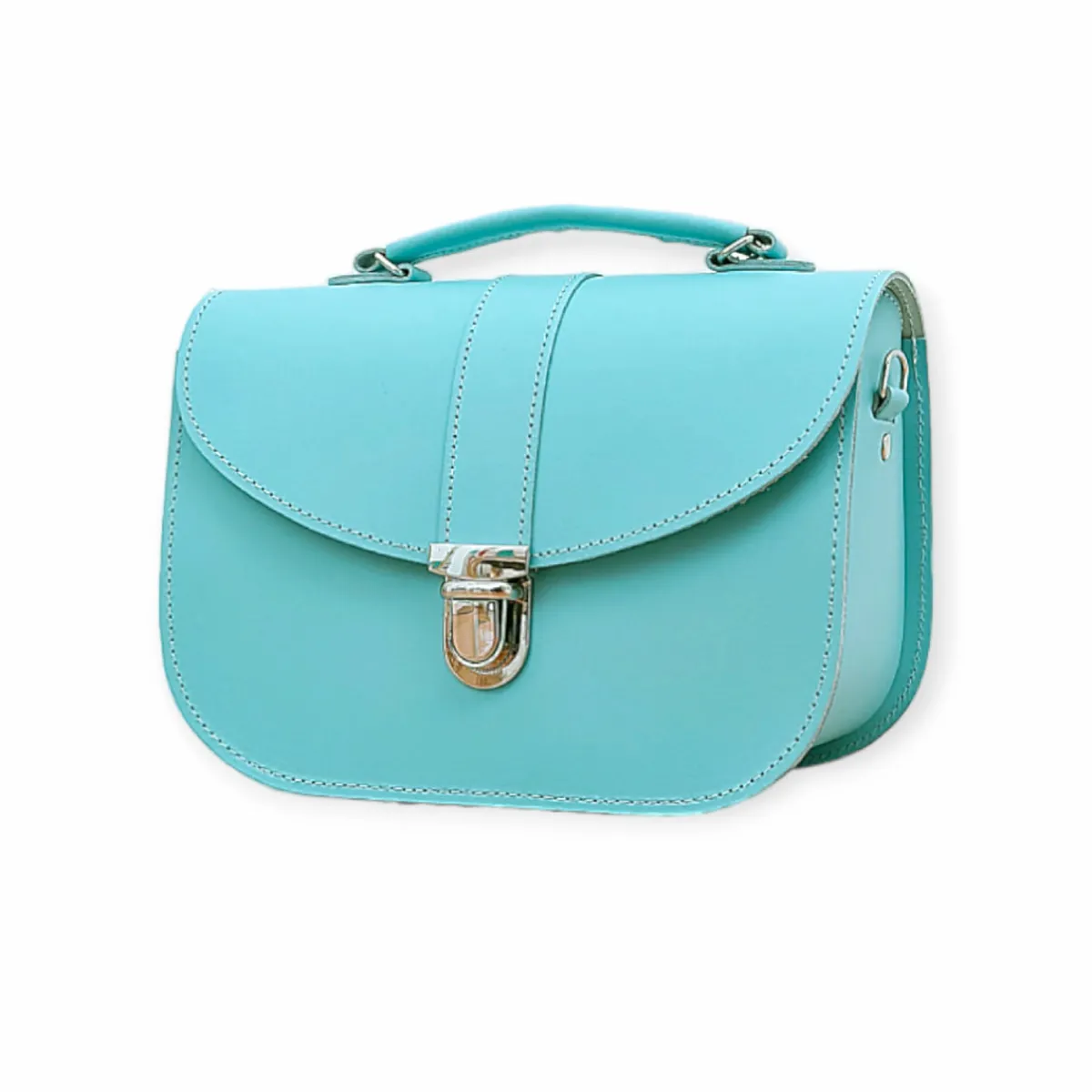 Zatchels Olympia Handmade Leather Bag - Limpet - Shell Blue>Women Cross Body Bags|The Olympia