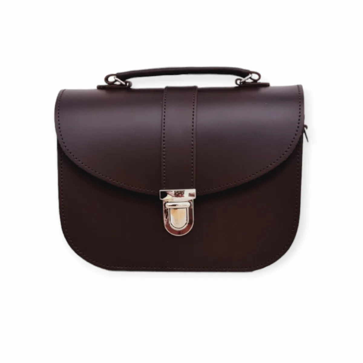 Zatchels Olympia Handmade Leather Bag - Dark Brown>Women Cross Body Bags|The Olympia