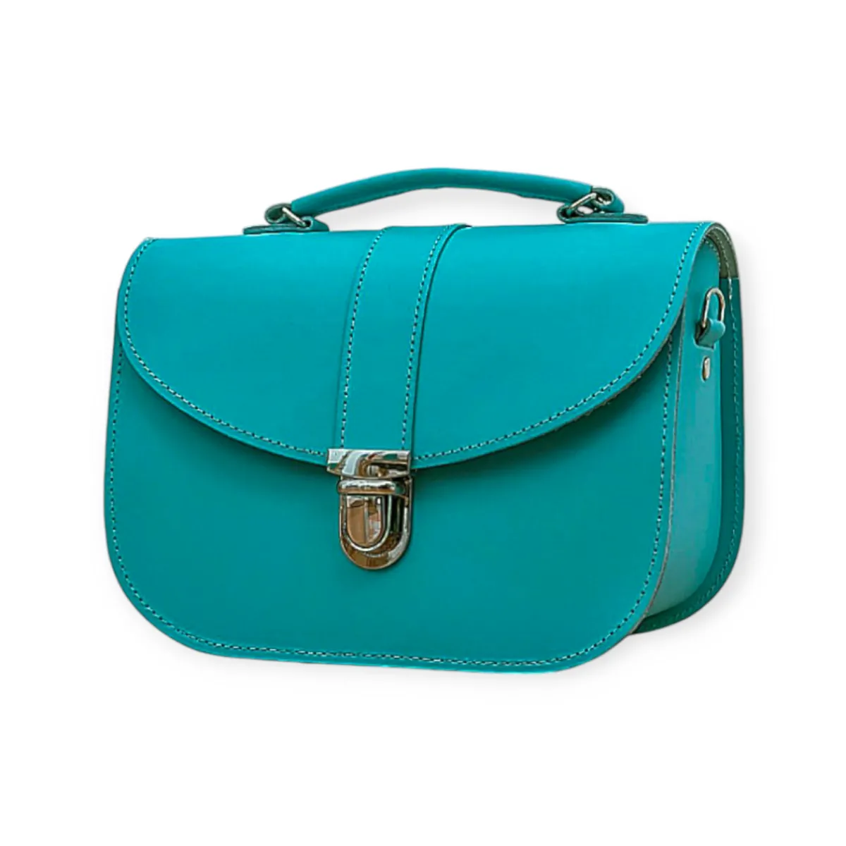 Zatchels Olympia Handmade Leather Bag - Teal>Women Cross Body Bags|The Olympia