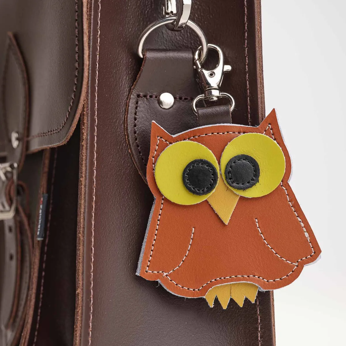 Zatchels Owl bag charm - Burnt Orange>Women Accessories And Gifts|Accessories And Gifts