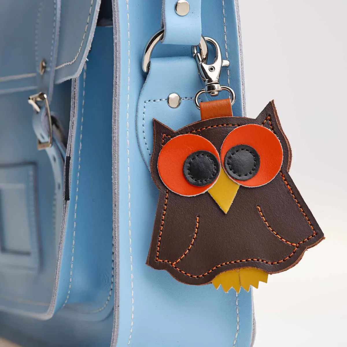 Zatchels Owl bag charm - Dark Brown>Women Accessories And Gifts|Accessories And Gifts