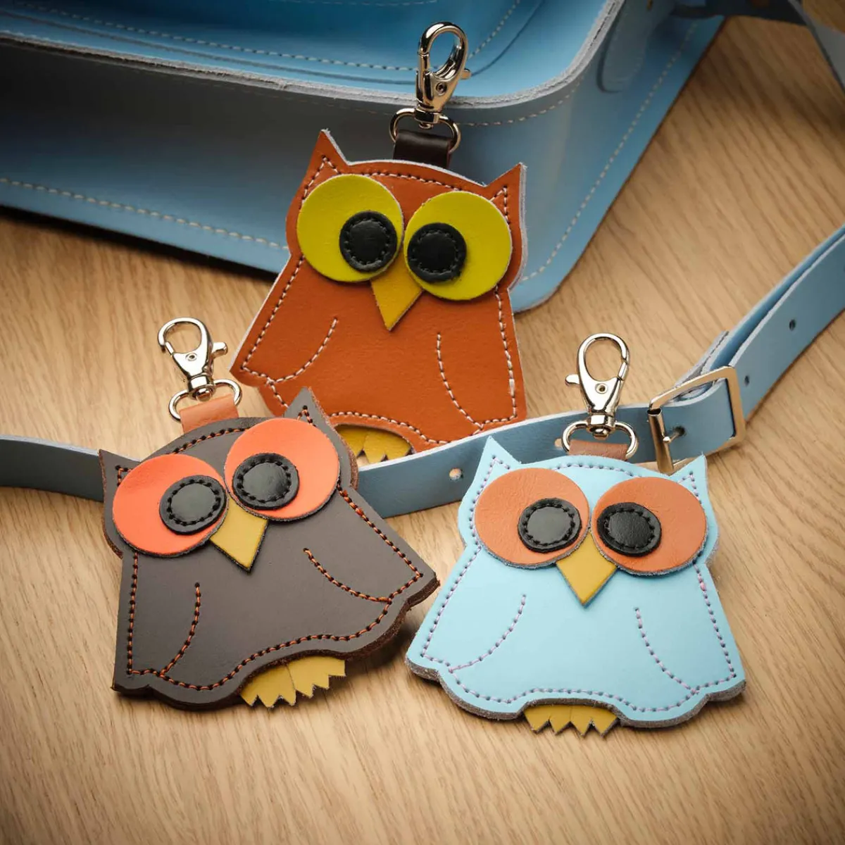 Zatchels Owl bag charm - Dark Brown>Women Accessories And Gifts|Accessories And Gifts