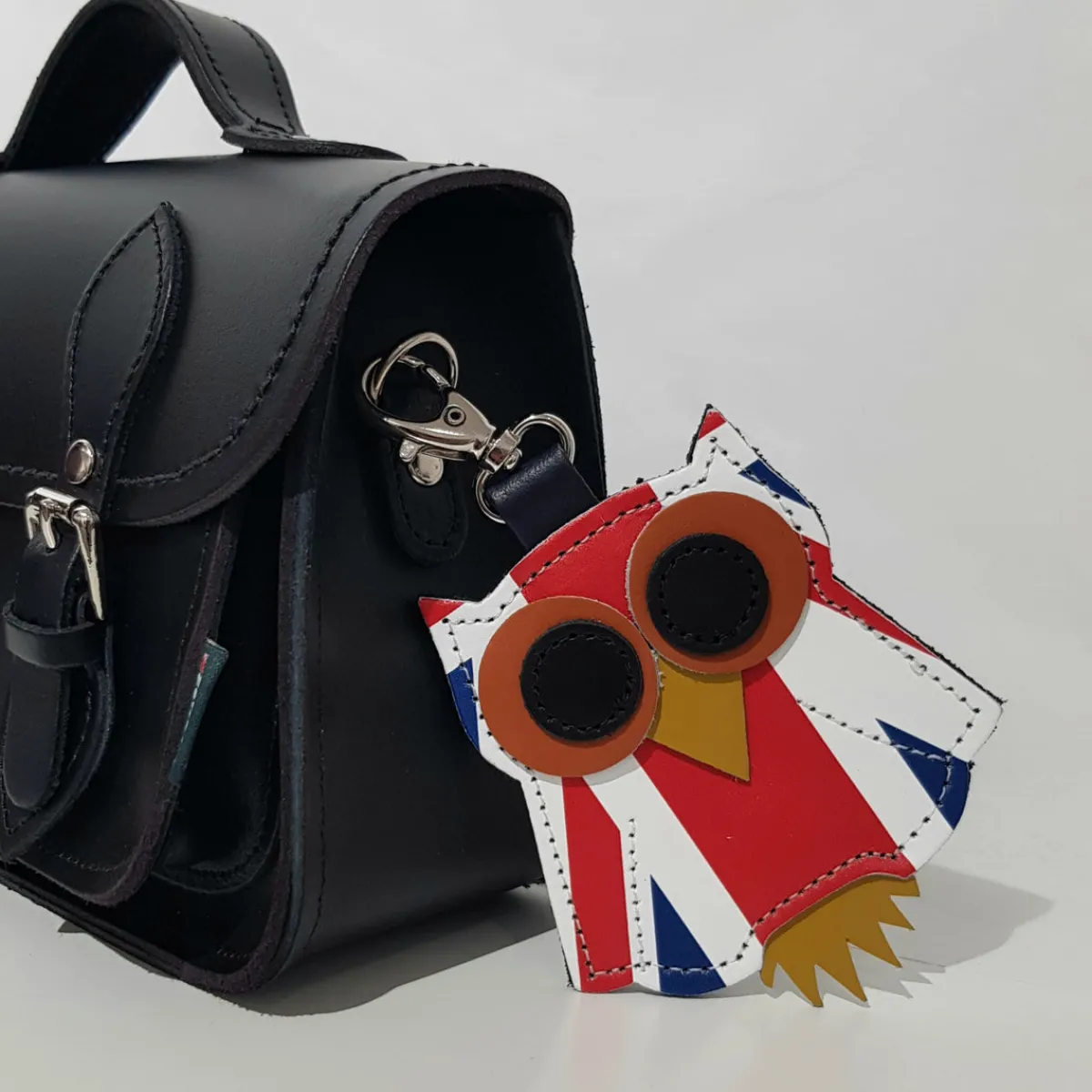 Zatchels Owl bag charm - Union Jack - Navy Blue>Women Accessories And Gifts|Accessories And Gifts