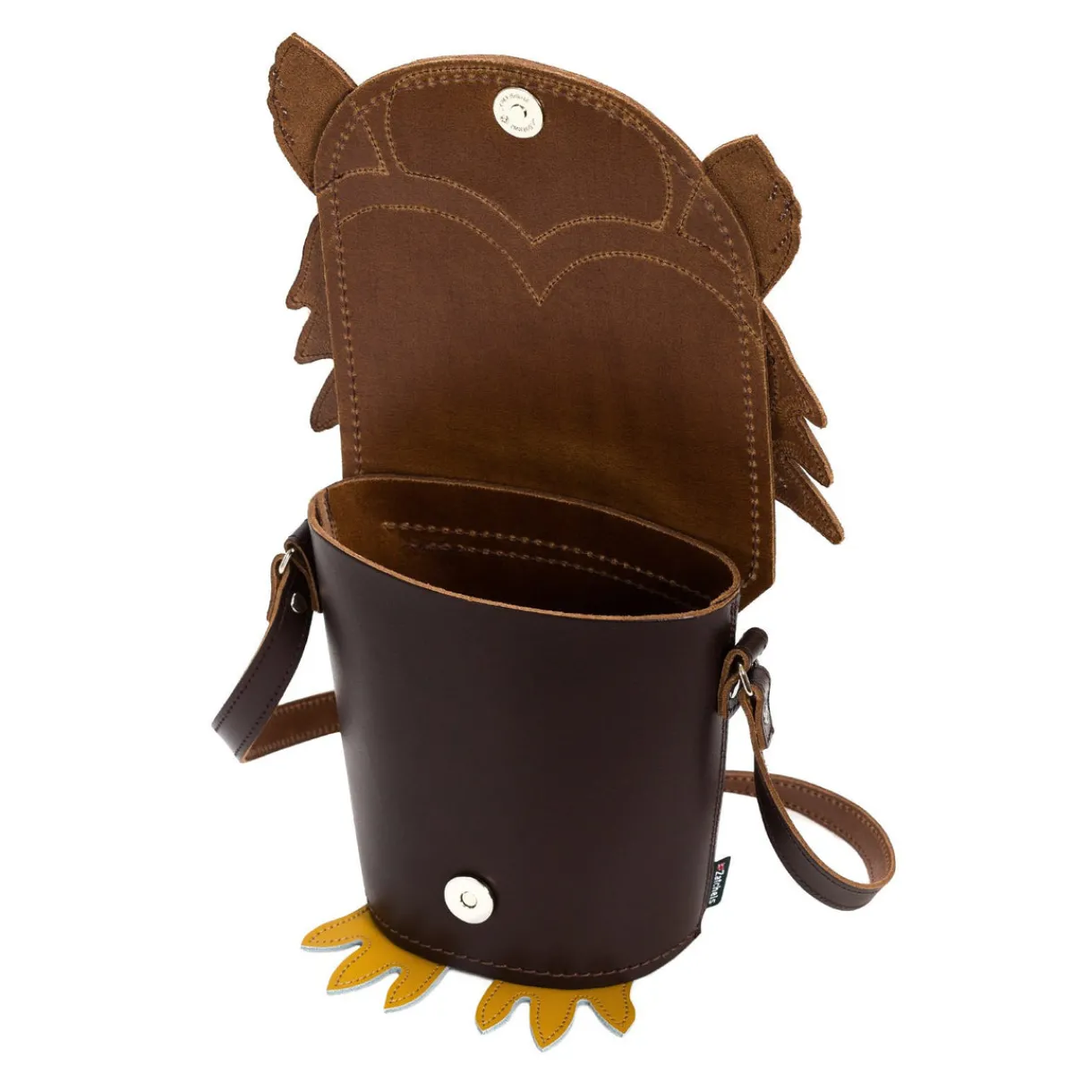 Zatchels Screech Owl Handmade Leather Bag>Women Barrel Bags