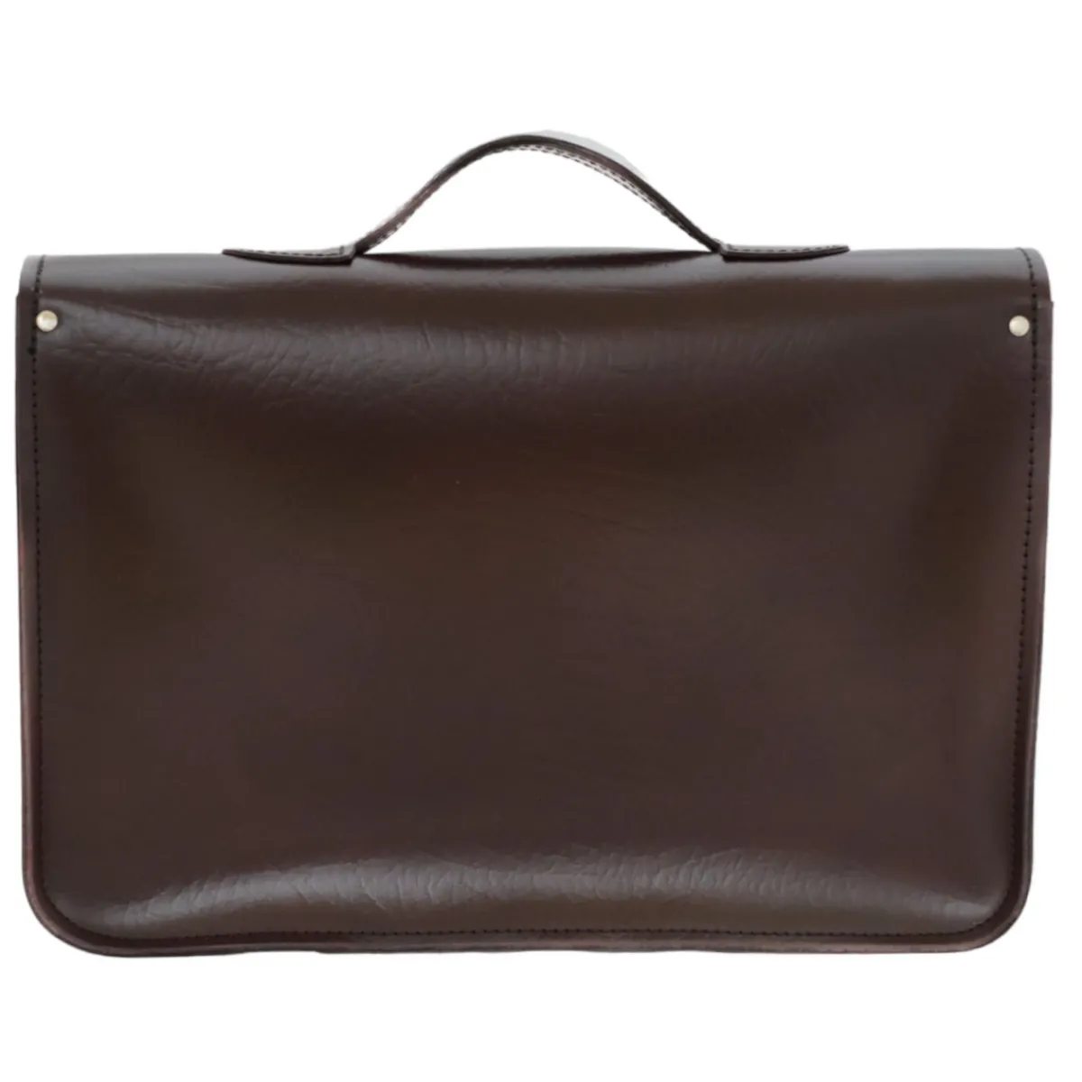 Zatchels Twin Pocket Executive Handmade Leather Satchel - Marsala Red> Classic Satchels|Executive Range
