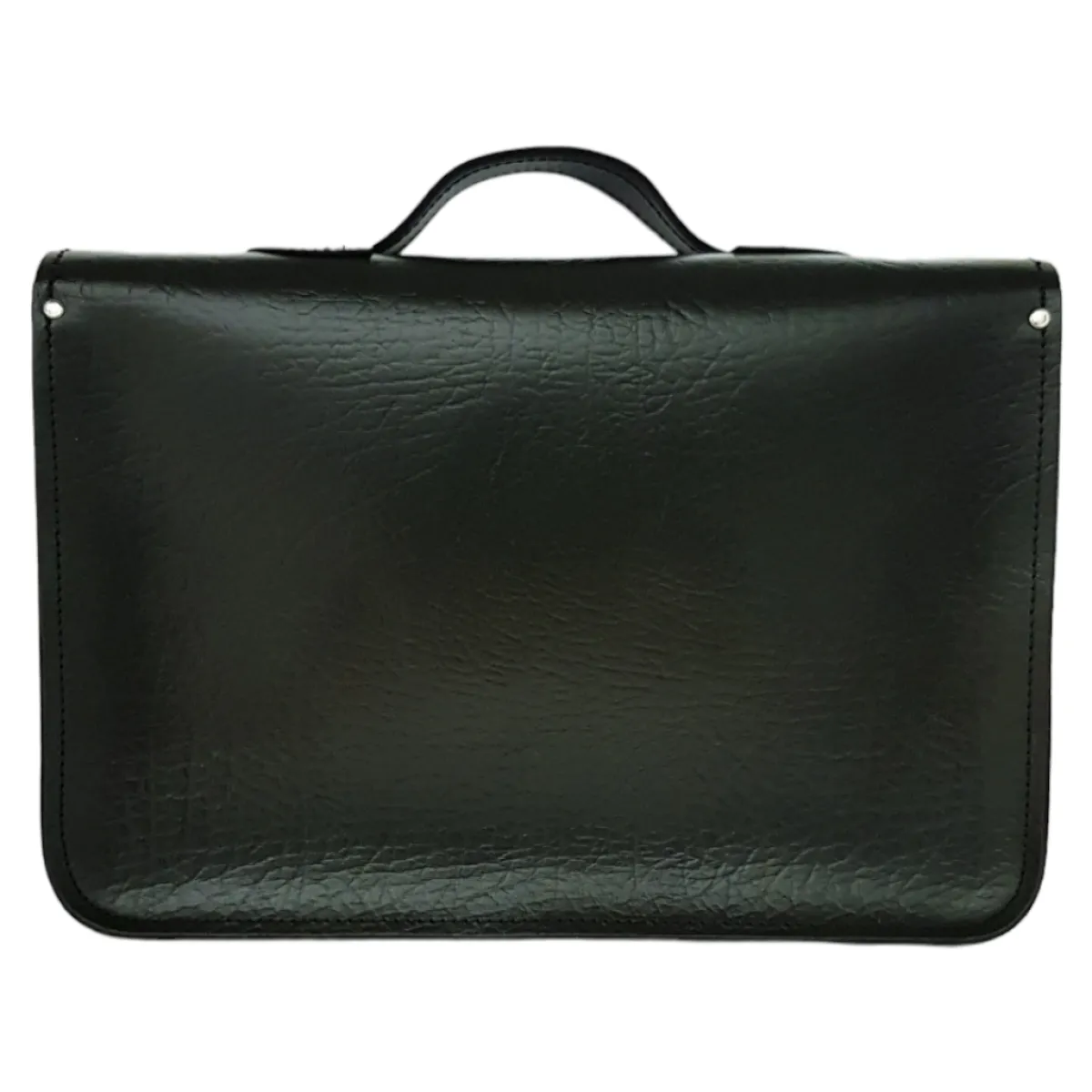 Zatchels Twin Pocket Executive Handmade Leather Satchel - British Racing Green> Classic Satchels|Executive Range